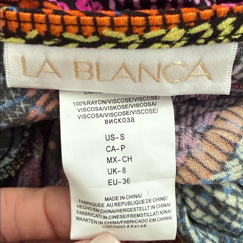 LaBlanca Sunlit Soriee Floral Multicolor Cover Up Maxi Dress size small - Picture 11 of 14